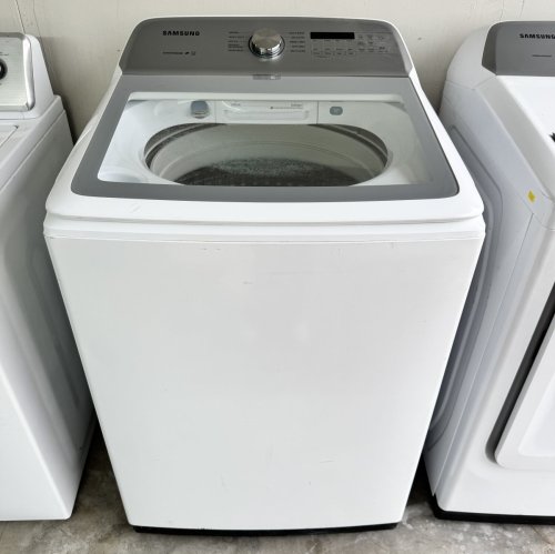 USADOS SAMSUNG lavadora de carga superior y secadora electrica en color blanco